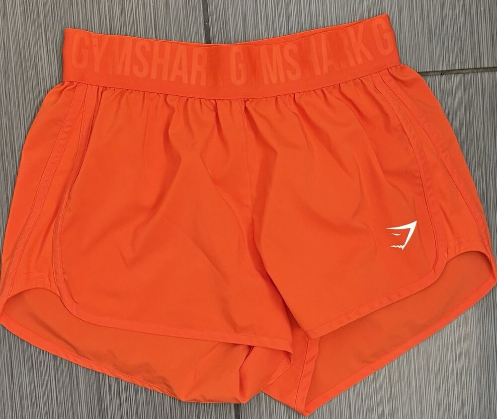 Gymshark Training Loose Fit Shorts Women’s Small Orange Lightweight Gym Running